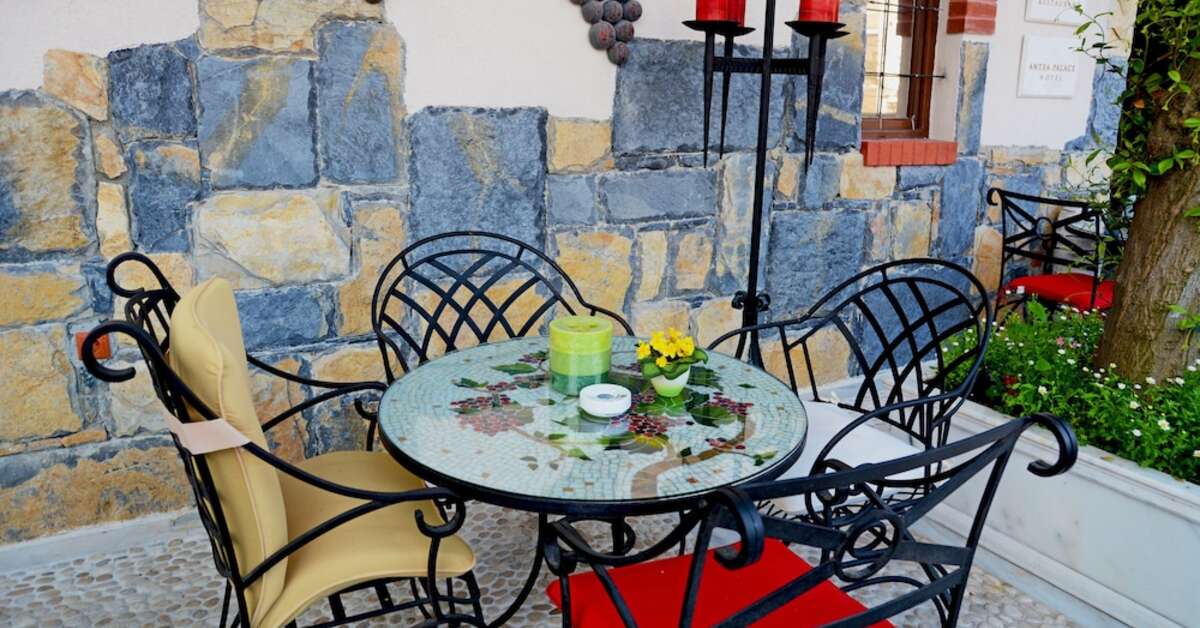 Een foto van het terras bij Antea Palace Hotel & Spa