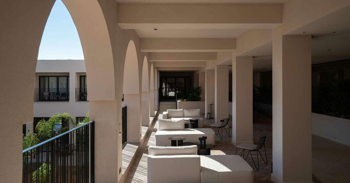 Een foto van het terras bij Domes of Corfu