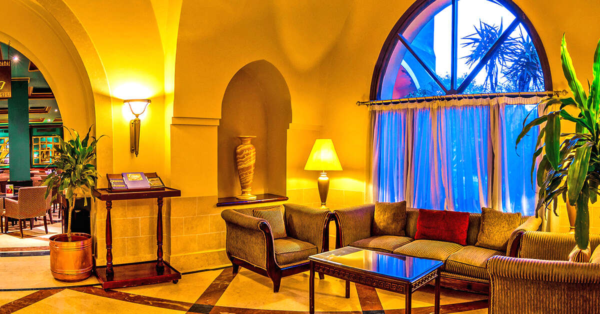 Een foto van het interieur van Jaz Makadi Saraya Resort