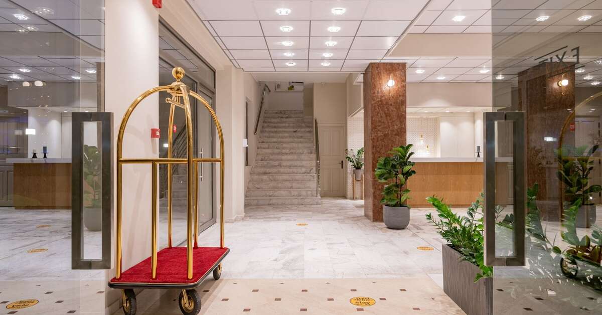 Een foto van het interieur van Tzante Hotel