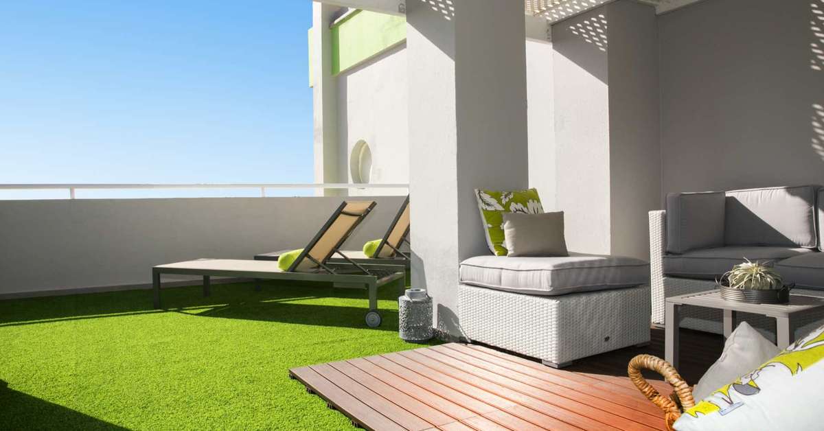 Ein Foto von der Terrasse im Hotel Livvo Anamar Suites