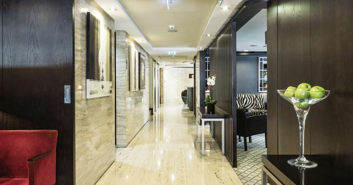 Een foto van het interieur van Hotel Lisboa