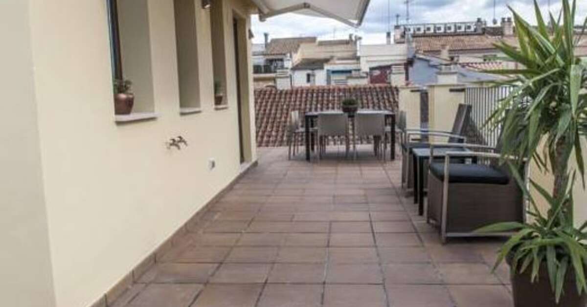 Een foto van het terras bij Appartementen Mon Suites Catedral