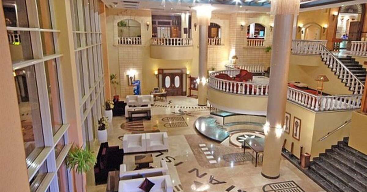 Een foto van het interieur van Hotel Nubian Island