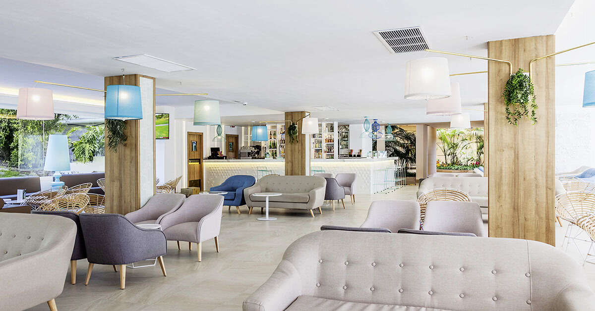 Een foto van het interieur van Hotel Zafiro Palmanova