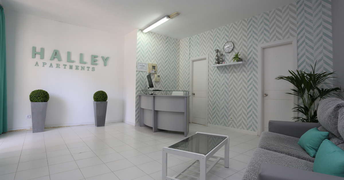Een foto van het interieur van Halley Appartementen