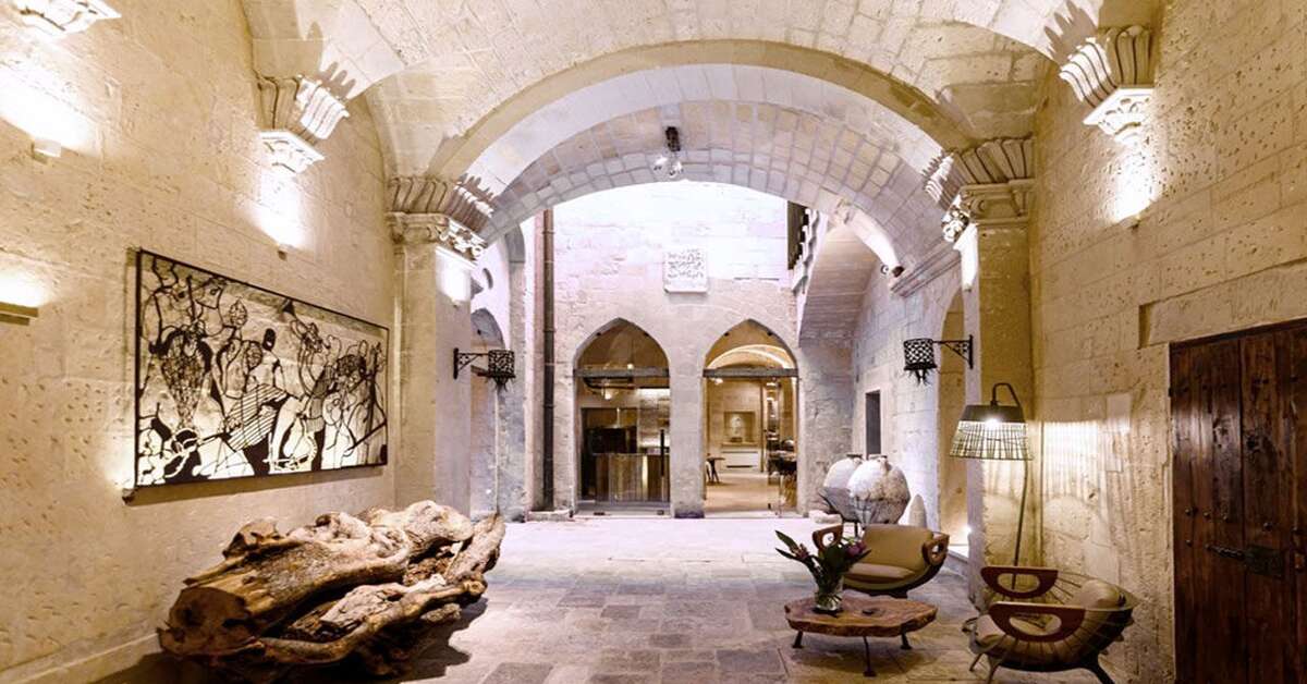 Een foto van het interieur van Pollicastro Boutique Hotel