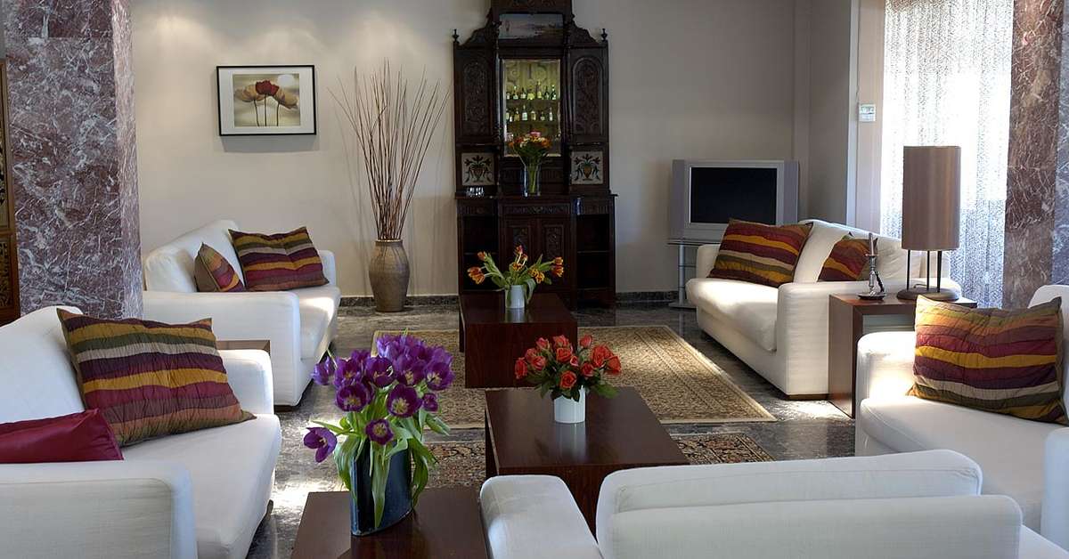 Een foto van het interieur van Myrto Hotel