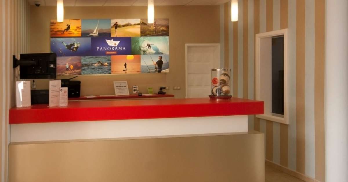 Een foto van het interieur van Appartementen Panorama