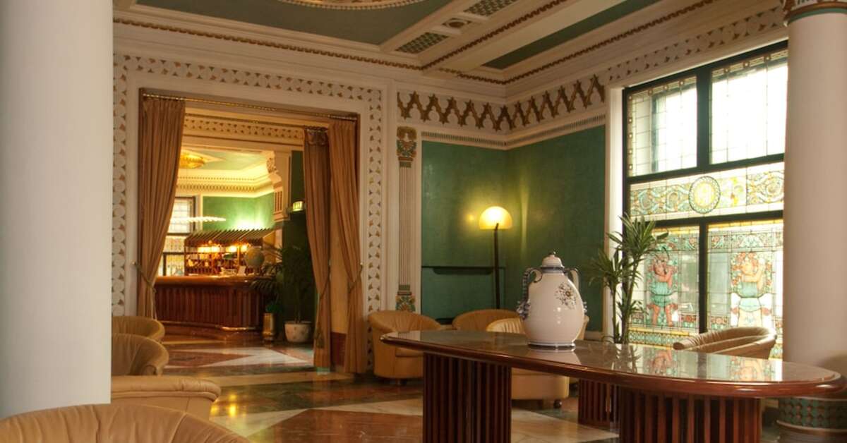 Een foto van het interieur van Hotel Roma Florence