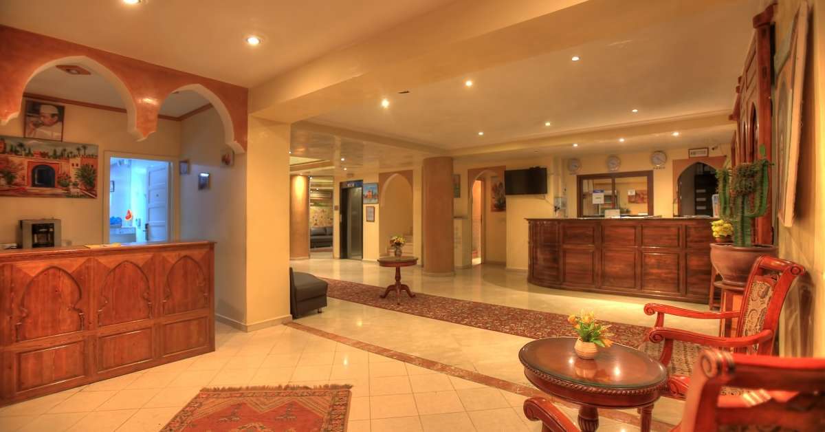 Een foto van het interieur van Hotel Mont Gueliz