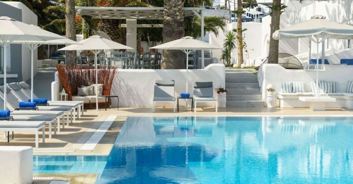 Een foto van het zwembad bij Hotel Daedalus