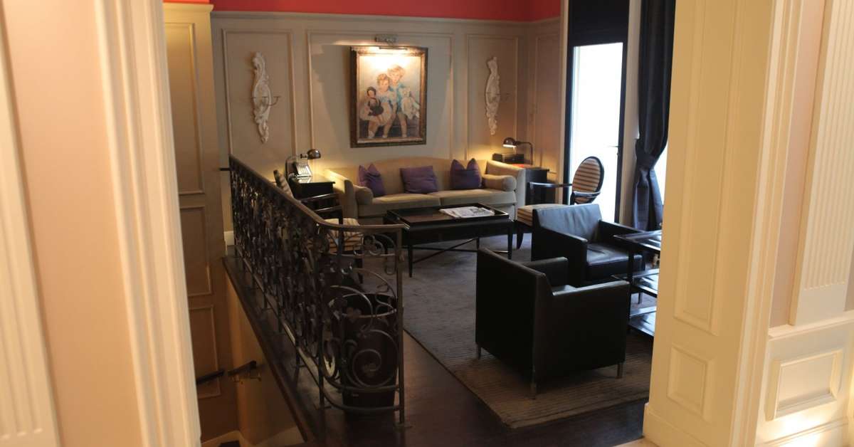 Een foto van het interieur van Hotel Le Lavoisier