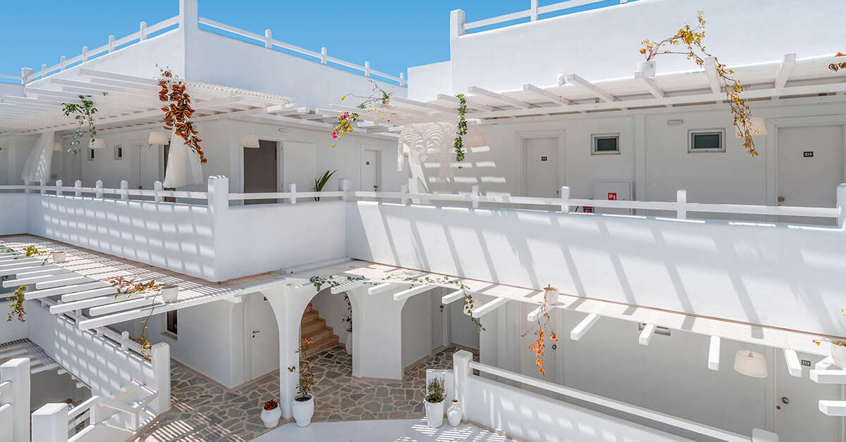 Ein Foto von der Außenansicht des Aloe Hotel