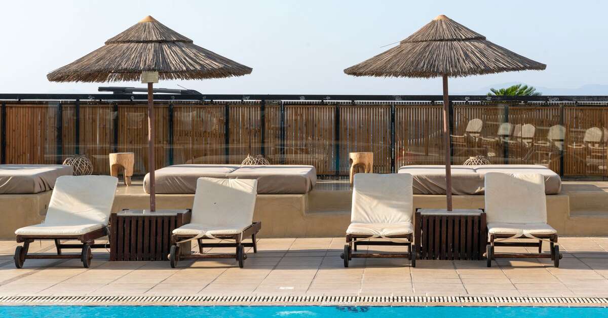 Een foto van het zwembad bij Blue Sky City Beach Hotel