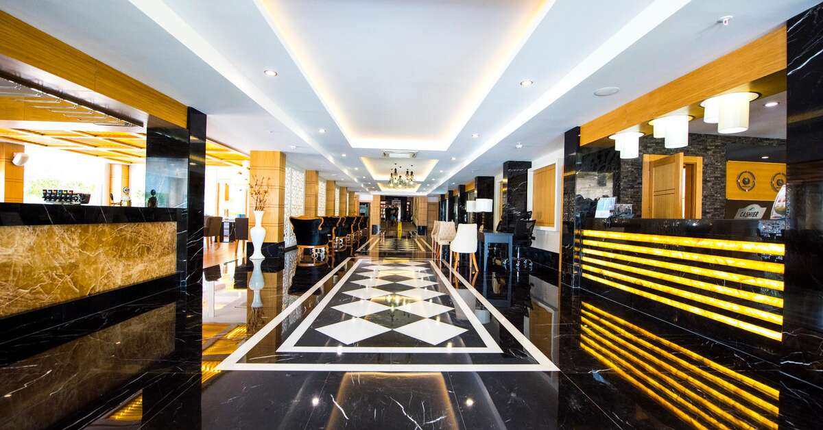 Een foto van het interieur van Hotel Selcukhan