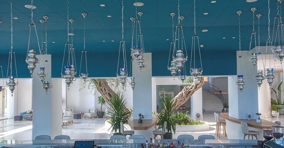 Een foto van het interieur van Domes Miramare