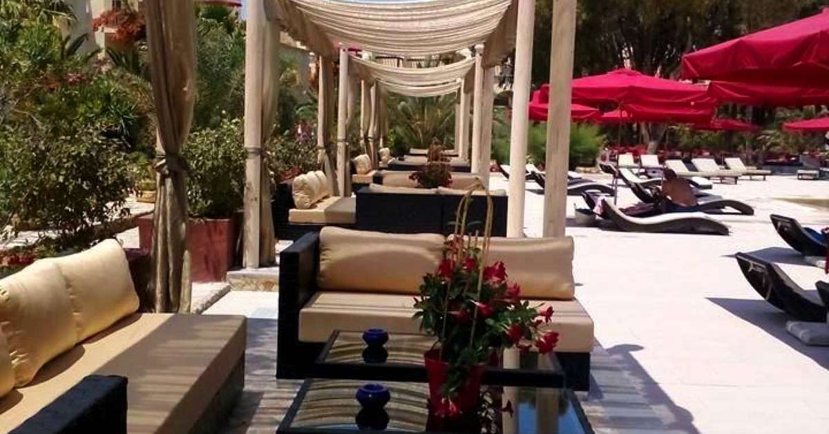 Een foto van het terras bij Hotel Africa Jade Thalasso