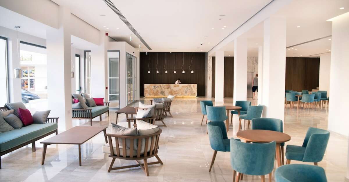Een foto van het interieur van Mandali Hotel