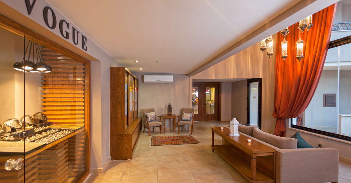 Een foto van het interieur van Alaaddin Beach Hotel