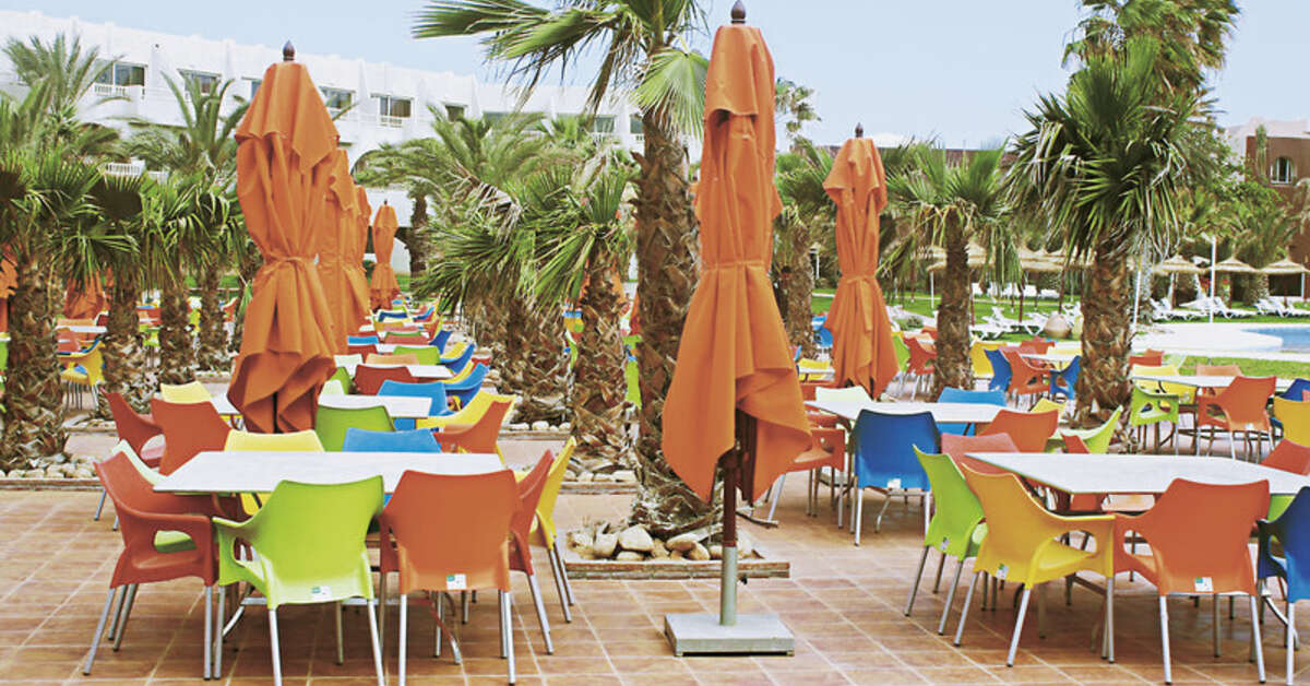 Een foto van het terras bij Hotel Meridiana