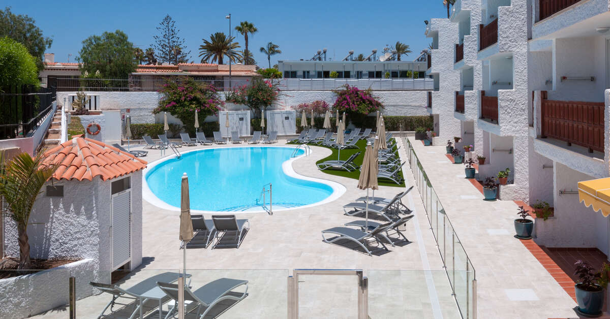 Ein Foto vom Pool im Apartments Dunasol