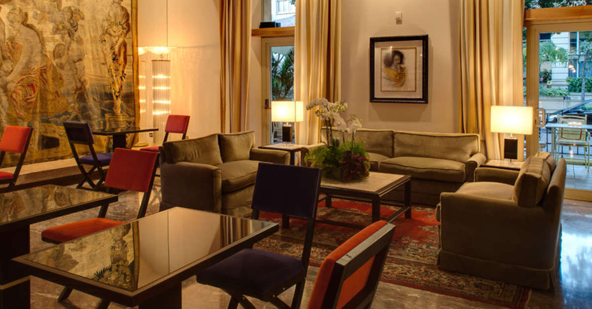 Een foto van het interieur van Grand Hotel Francia & Quirinale