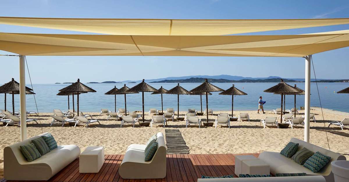 Een foto van het strand bij Eagles Palace
