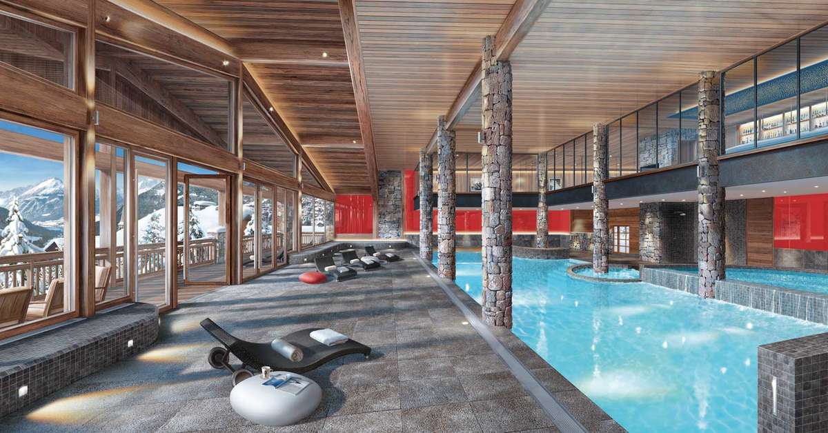 Een foto van het zwembad bij Residence Odalys Les Fermes de Chatel