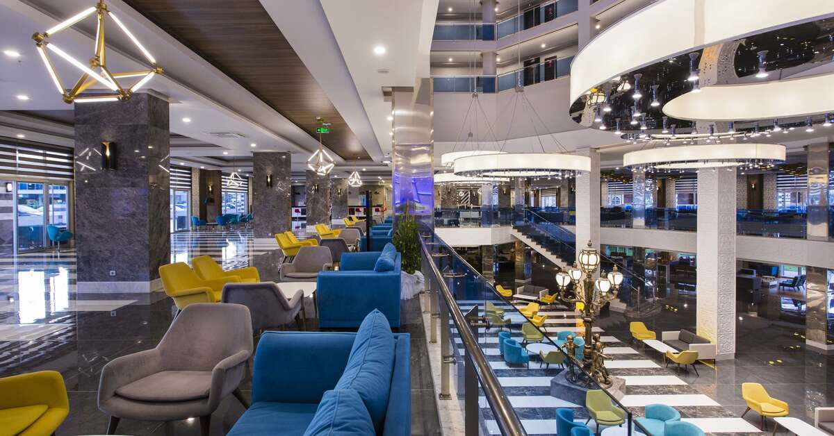 Een foto van het interieur van Eftalia Ocean Hotel