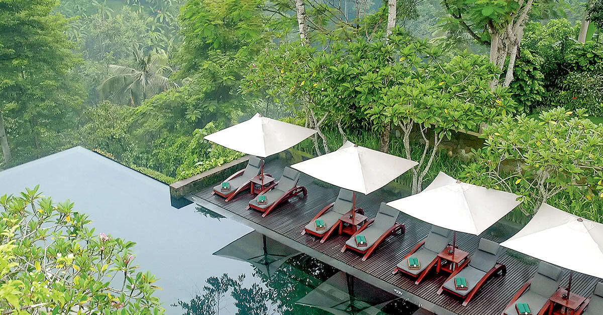 Een foto van het zwembad bij Maya Ubud Resort & Spa