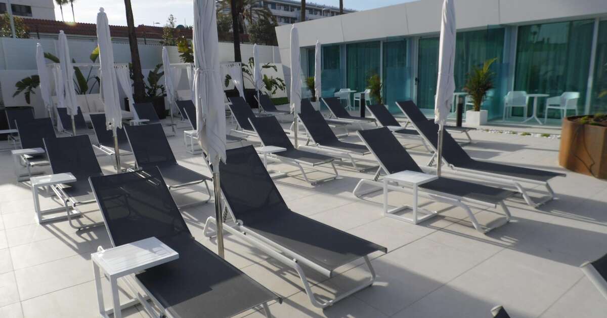 Ein Foto von der Terrasse im Hotel Nayra