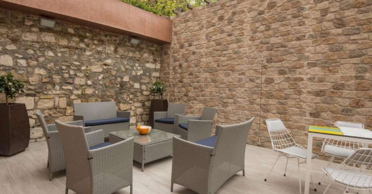Een foto van het terras bij Albergo Sant'Emidio