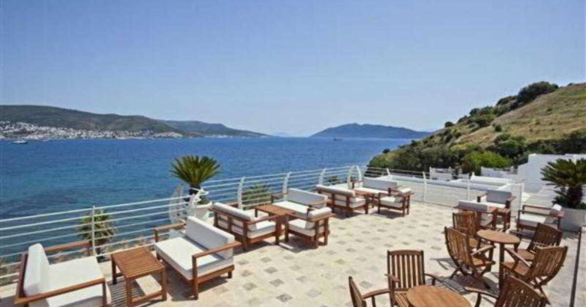 Een foto van het terras bij Agaya Bodrum