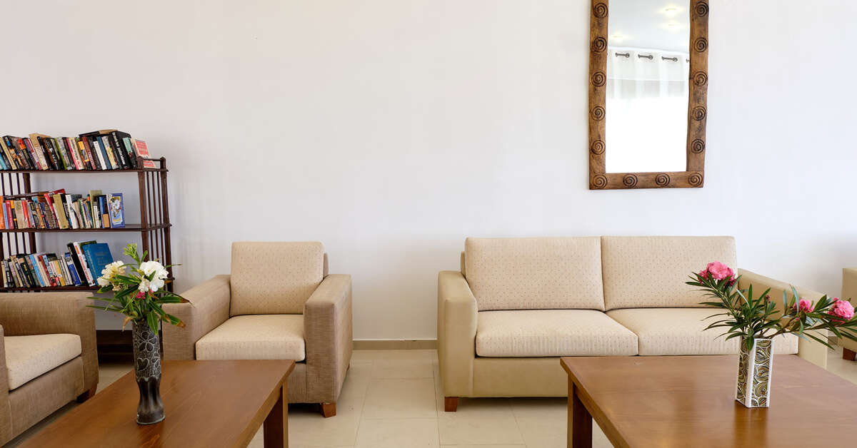 Een foto van het interieur van Niros Beach