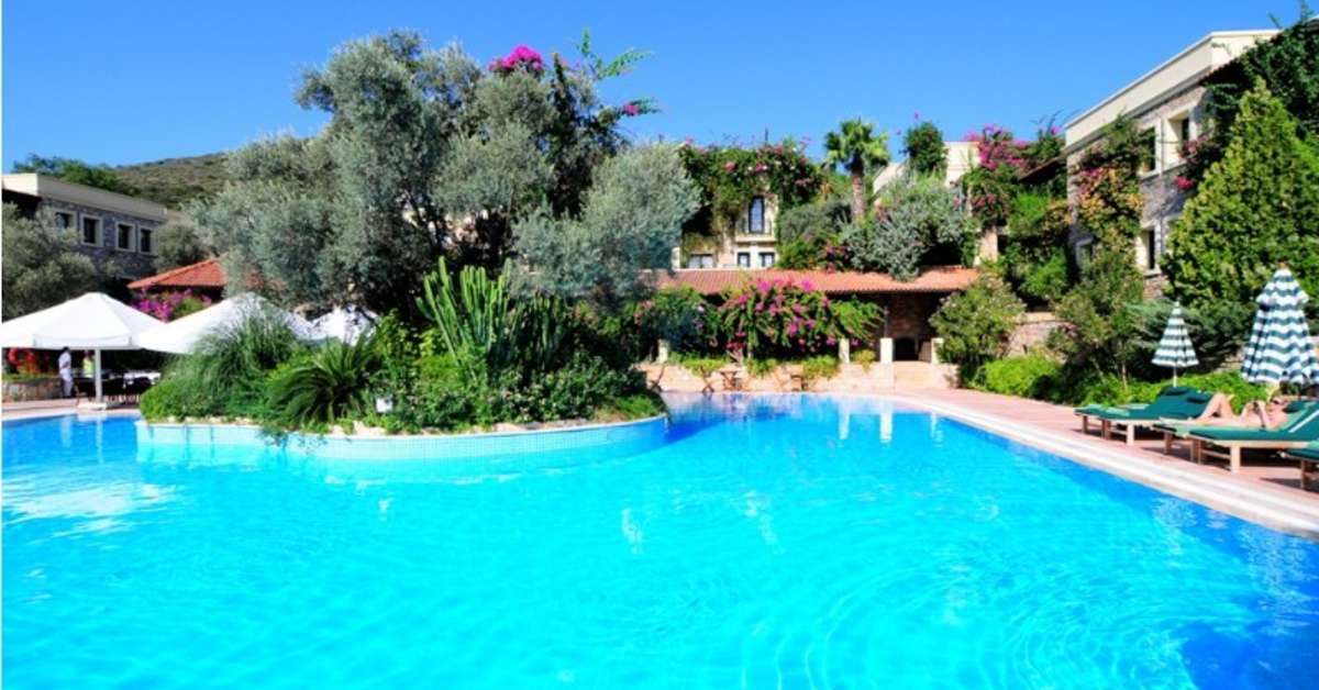 Ein Foto vom Pool im Hotel Zeytinada
