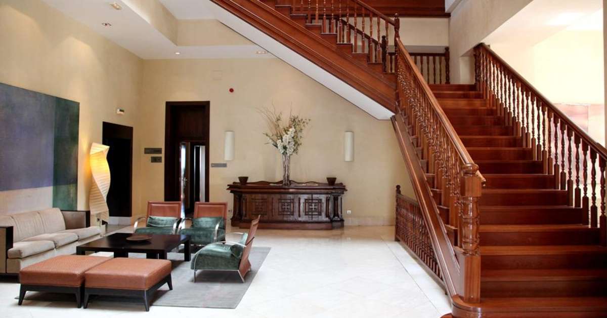 Een foto van het interieur van URH Palacio de Oriol Hotel