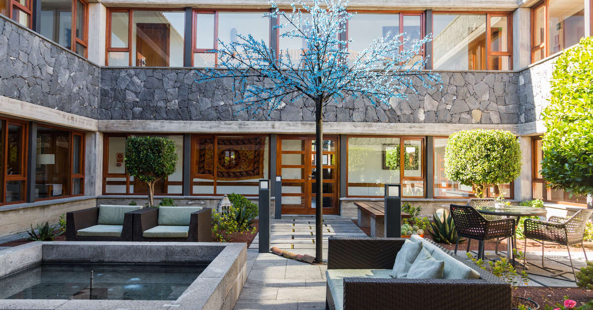 Een foto van het interieur van La Casona del Patio