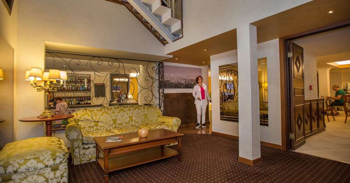 Een foto van het interieur van Hotel Oxford