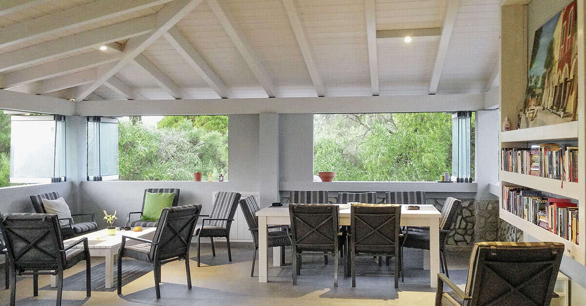 Een foto van het interieur van Hotel Alexis