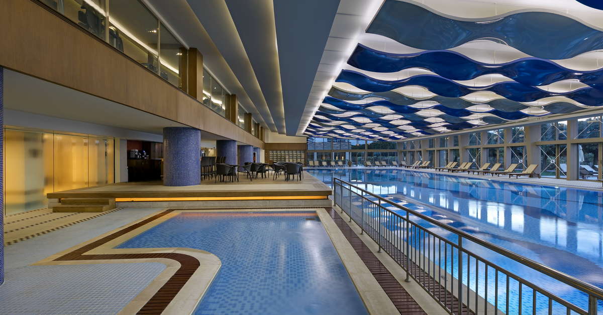 Een foto van het zwembad bij Mardan Palace