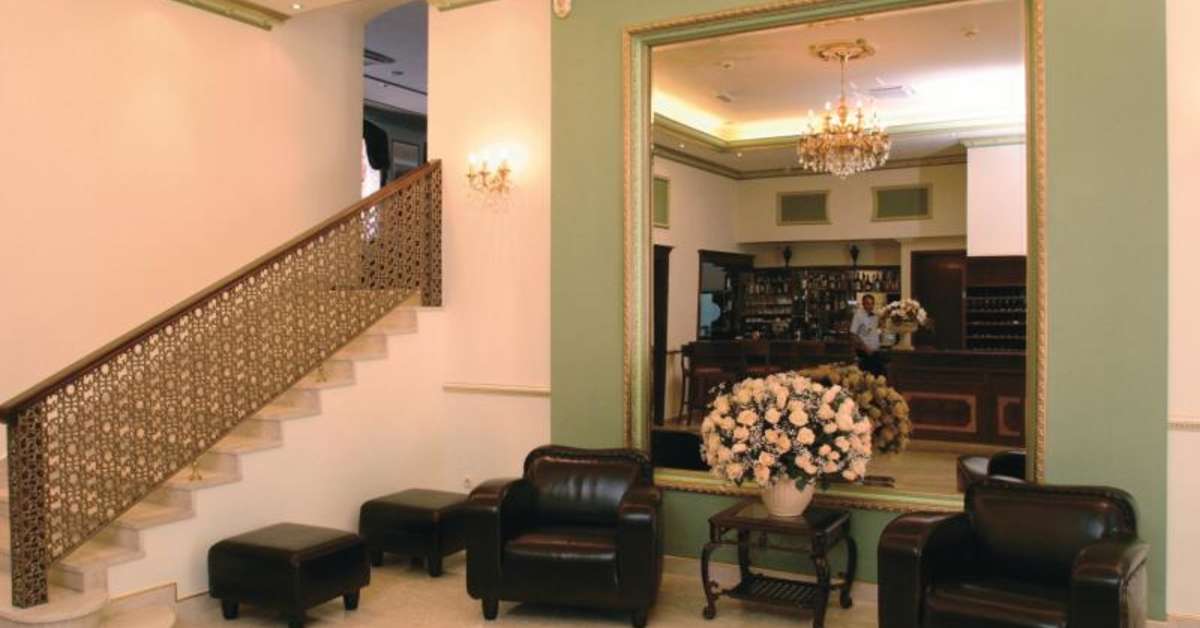 Een foto van het interieur van Hotel Val