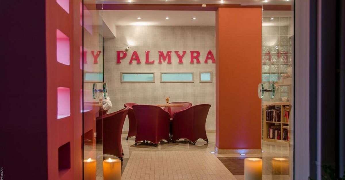 Een foto van het interieur van Hotel Palmyra Nidri