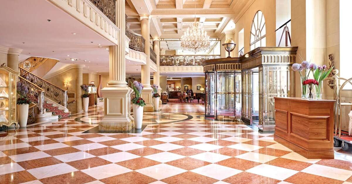 Een foto van het interieur van Grand Hotel Wien