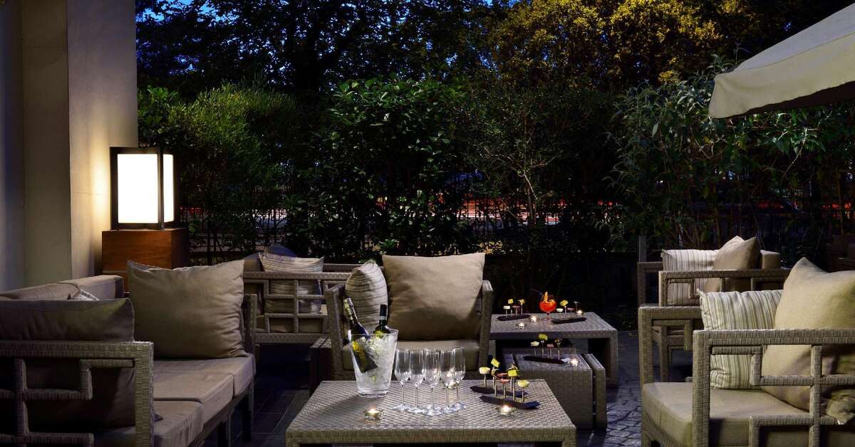 Een foto van het terras bij Hotel Pulitzer Roma