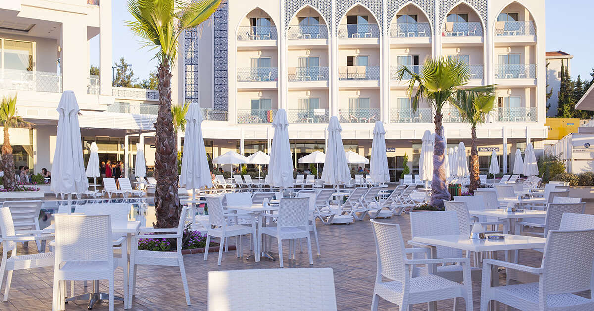 Een foto van het terras bij Diamond Elite Hotel & Spa