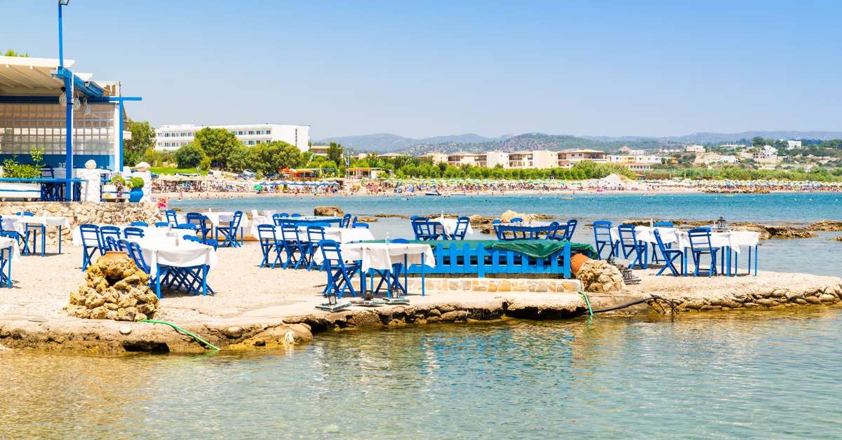 Een foto van het terras bij Hotel Relax
