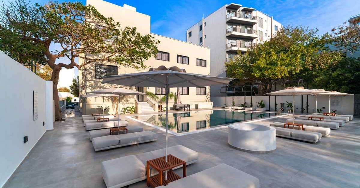 Ein Foto vom Pool im Naillac Boutique Hotel