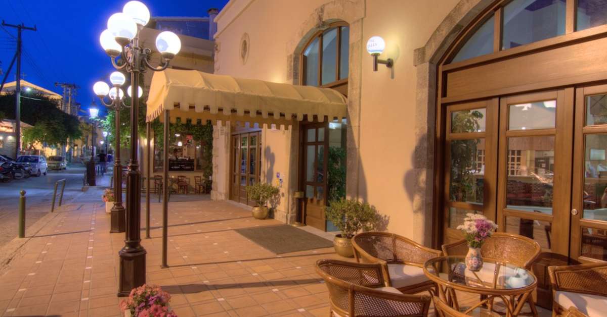 Een foto van het terras bij Hotel Fortezza
