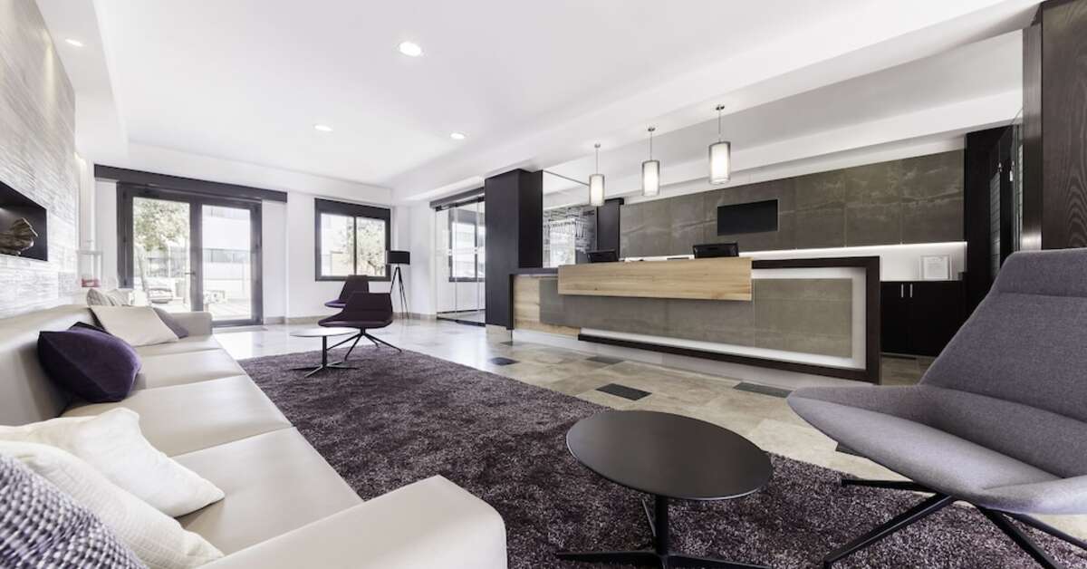 Een foto van het interieur van Aparthotel Compostela Suites